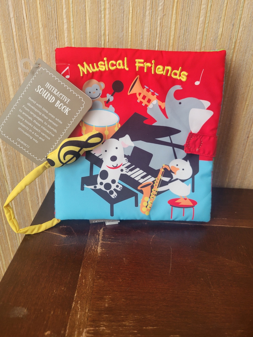 NWT Demdaco Musical Friends Interactive Sound Book - Red, Blue, Yellow